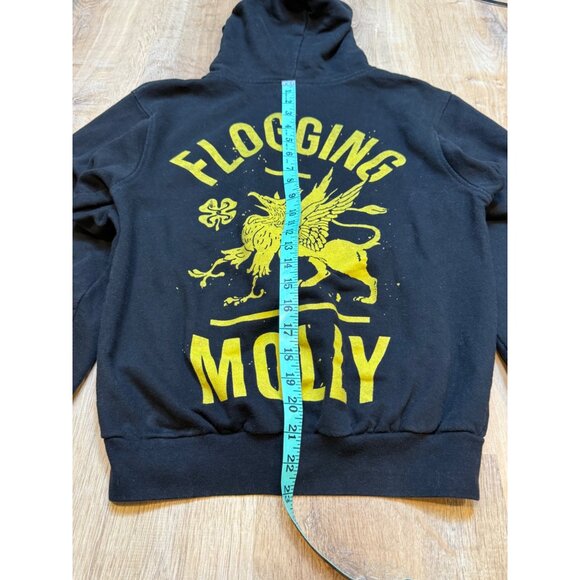 Y2K‎ Flogging Molly Black Zip-Up Hoodie S - Picture 7 of 7